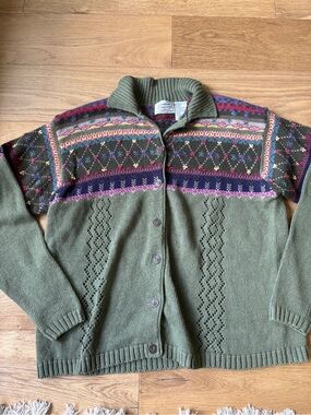90’s northern reflections knit button down cardigan XL